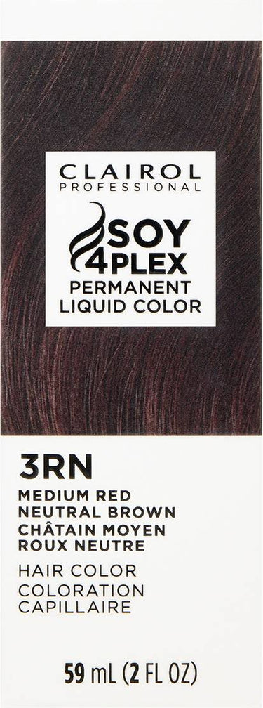Clairol Professional Soy4Plex Permanent Liquid Color 3RN Medium Red Neutral Brown – 2 fl oz - ANNS BEAUTY SUPPLY